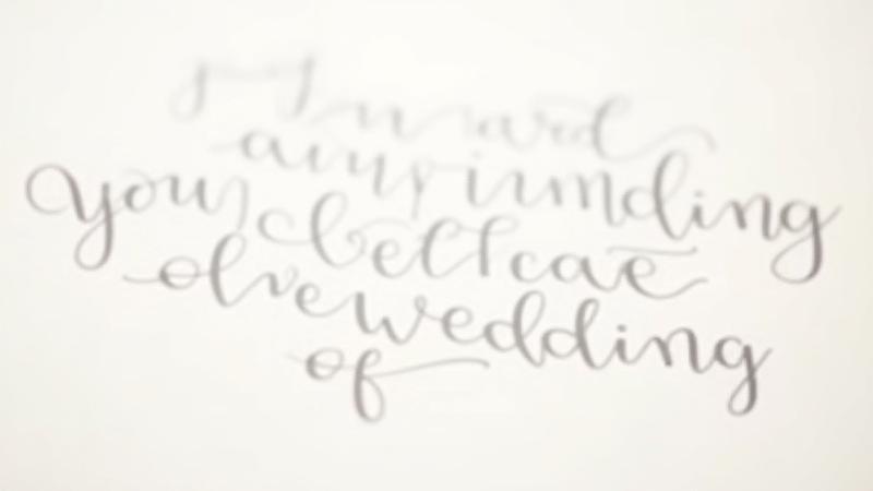 Example of playful Modern Bounce script calligraphy reading 'You are invited to'